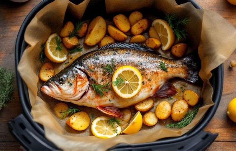 Karp pieczony w całości w Air Fryer