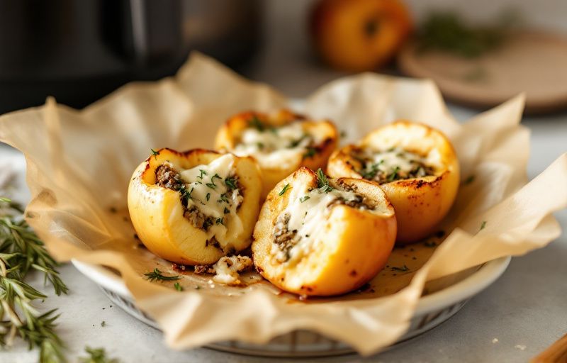 Pieczone jabłka wytrawne z Air Fryer