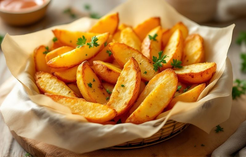 Pieczone łódeczki z ziemniaków z Air Fryer