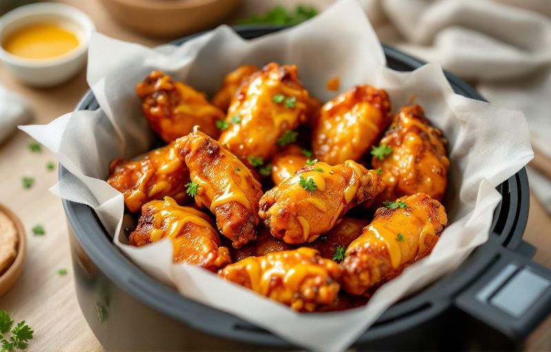 Skrzydełka z kurczaka w miodzie i musztardzie z Air Fryer