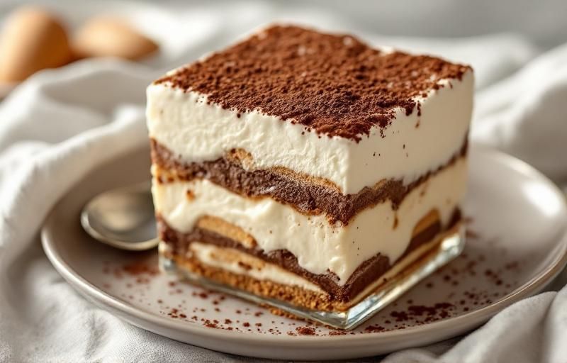 Tiramisu z mascarpone i śmietaną