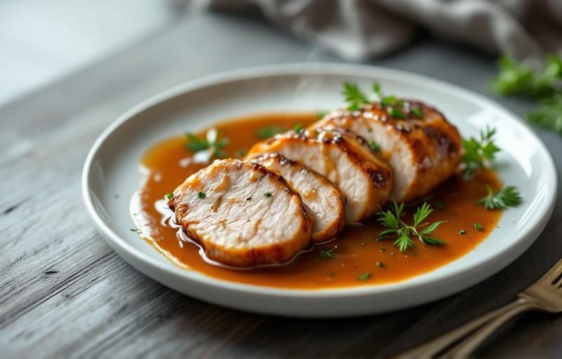 Schab w sosie własnym
