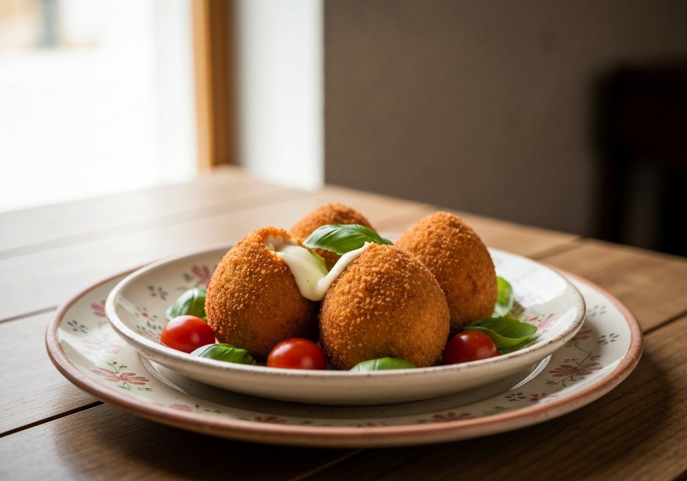 Arancini z mięsem i mozzarellą