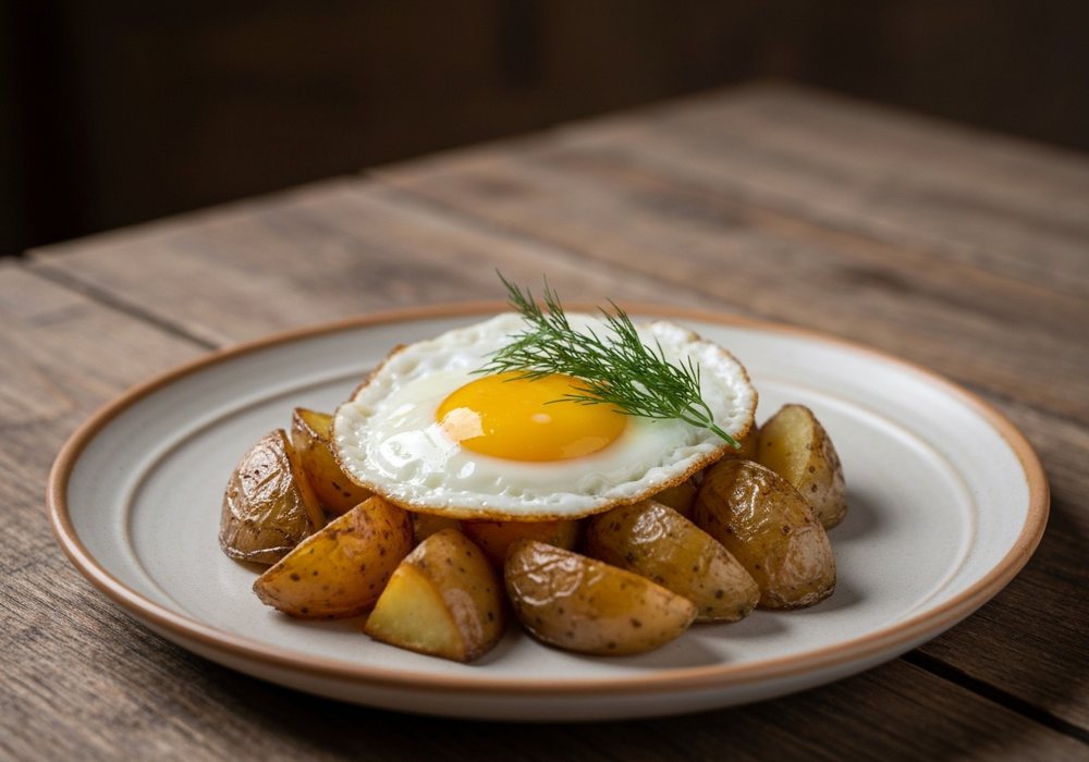 Bacalhau a Bras z chrupiącymi ziemniakami i jajkiem