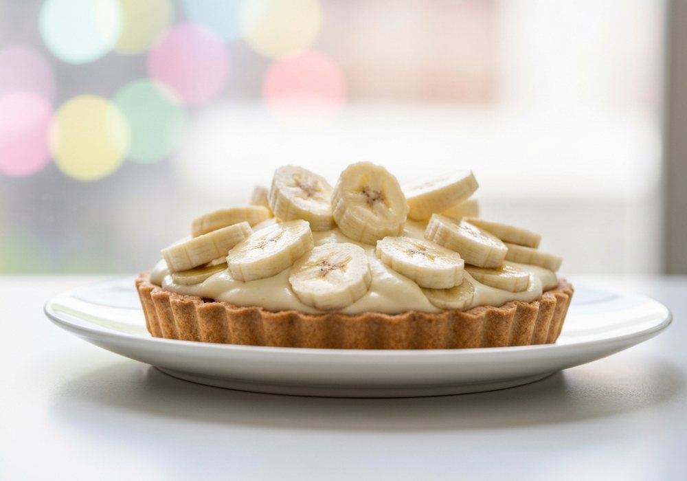 Banoffee pie z bananami, kajmakiem i bitą śmietaną