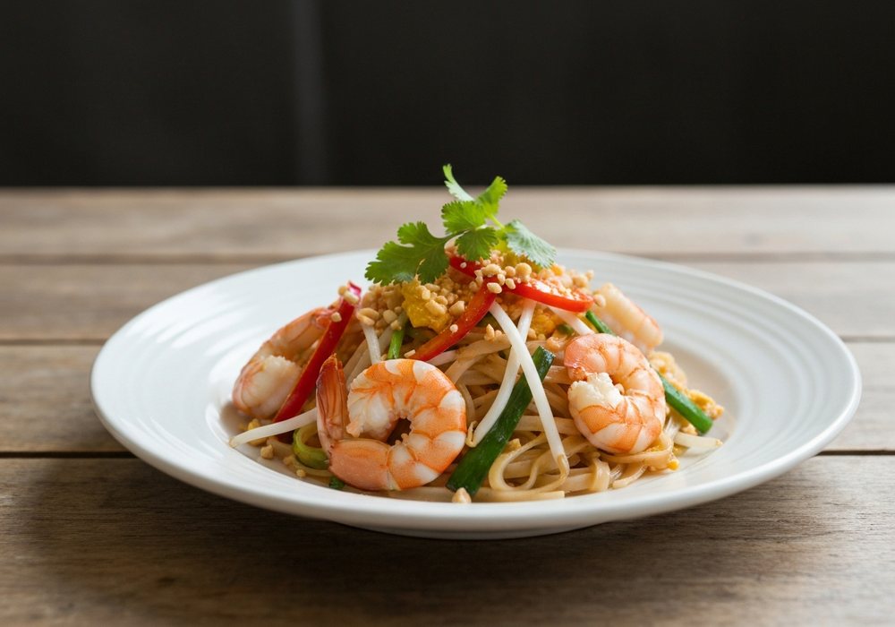 Pad thai z krewetkami