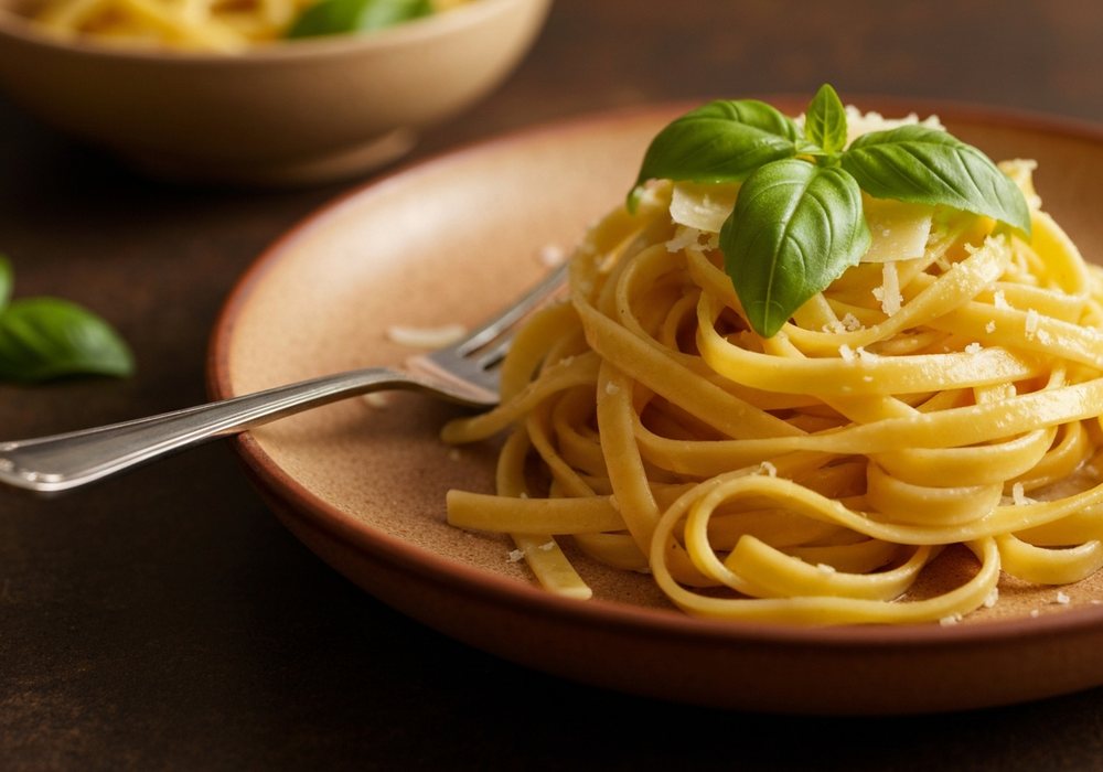Penne z kurczakiem w sosie śmietanowo-parmezanowym