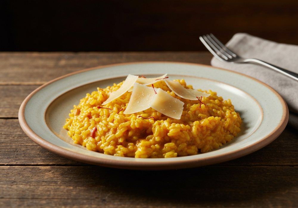 Risotto alla milanese z szafranem i parmezanem