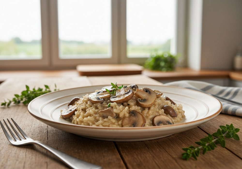 Risotto z grzybami w kremowej, maślanej odsłonie