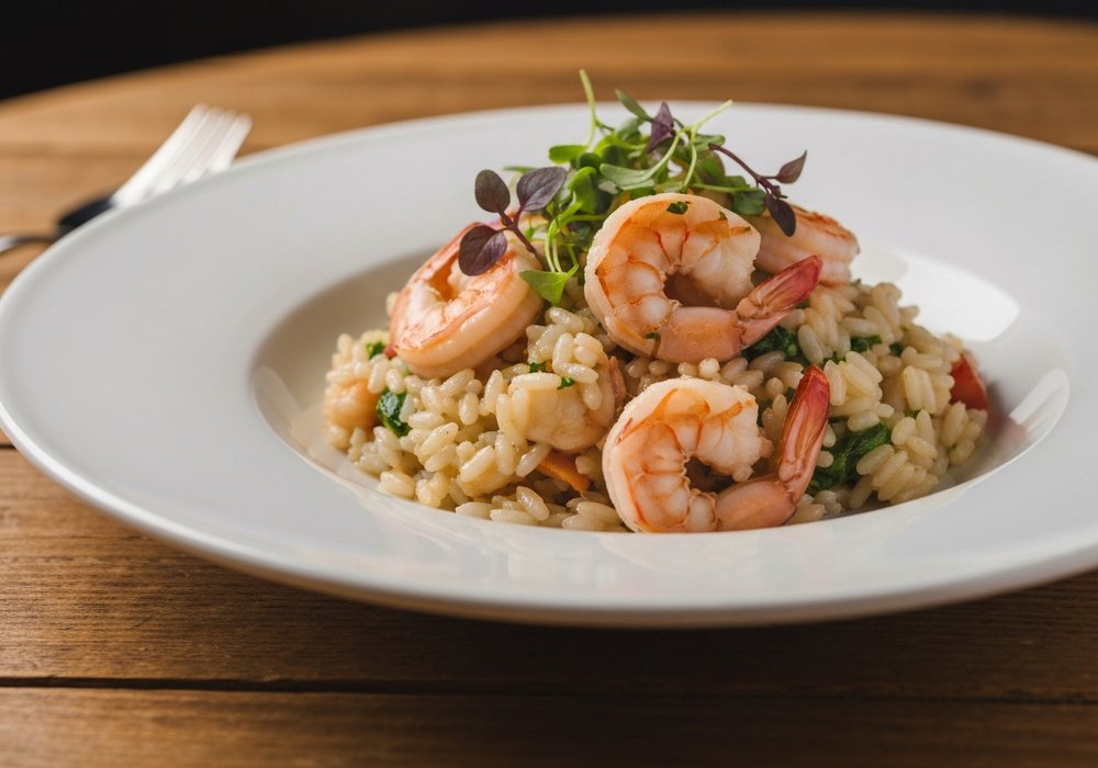 Risotto z krewetkami i białym winem
